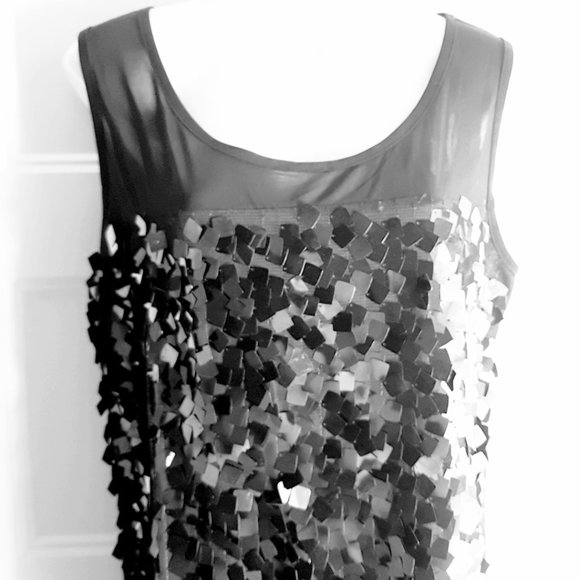 CARTISE Black Sequin Sleeveless Top NWT, Sz L - Picture 9 of 9